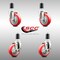 Service Caster 4 Inch 316SS Red Poly Swivel 1-5/8 Inch Expanding Stem Caster Brake SCC, 2PK SS316EX20S414-PPUB-RED-2-TLB-2-158 - alternate 1